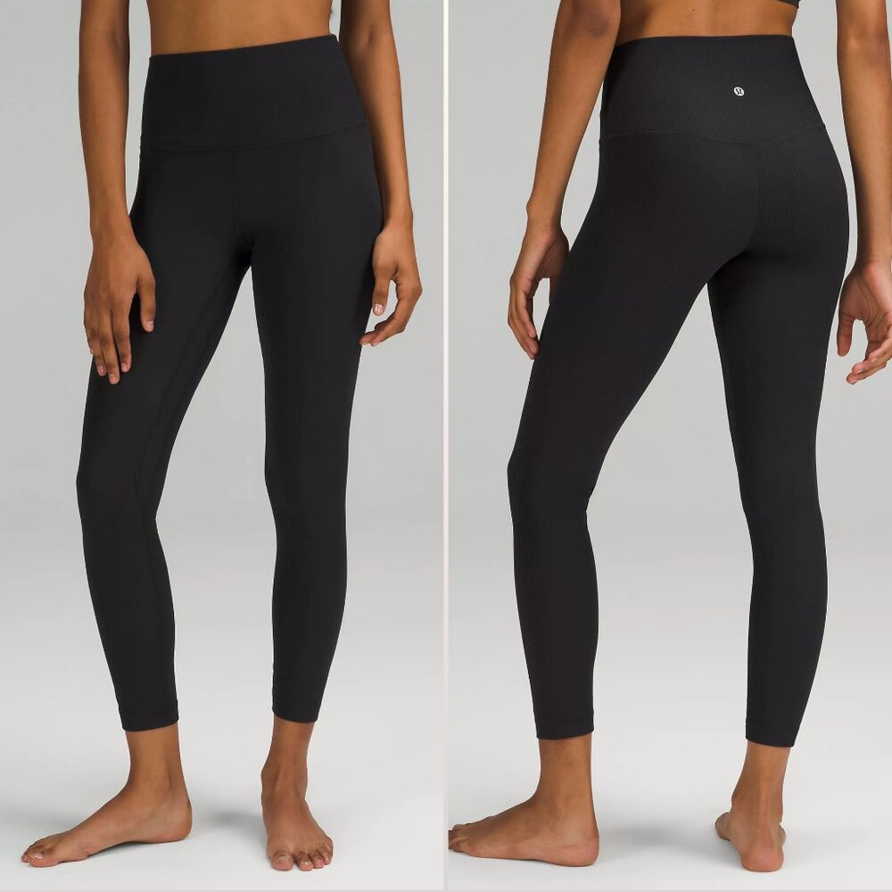 Lululemon Align™ High-Rise Ribbed Pant 25" size 6 Black